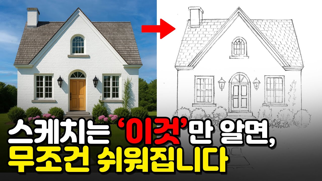 10분만에 그림초보 탈출하는 스케치 비법은 바로 '0000'! 👩🏻‍🎨 연습하고 같이 그려보아요(이미지 파일 제공)