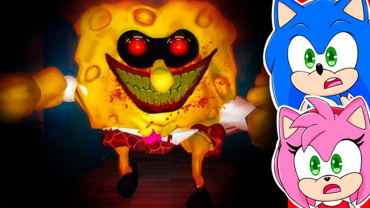 Соник и Эми играют в SPONGEBOB.EXE