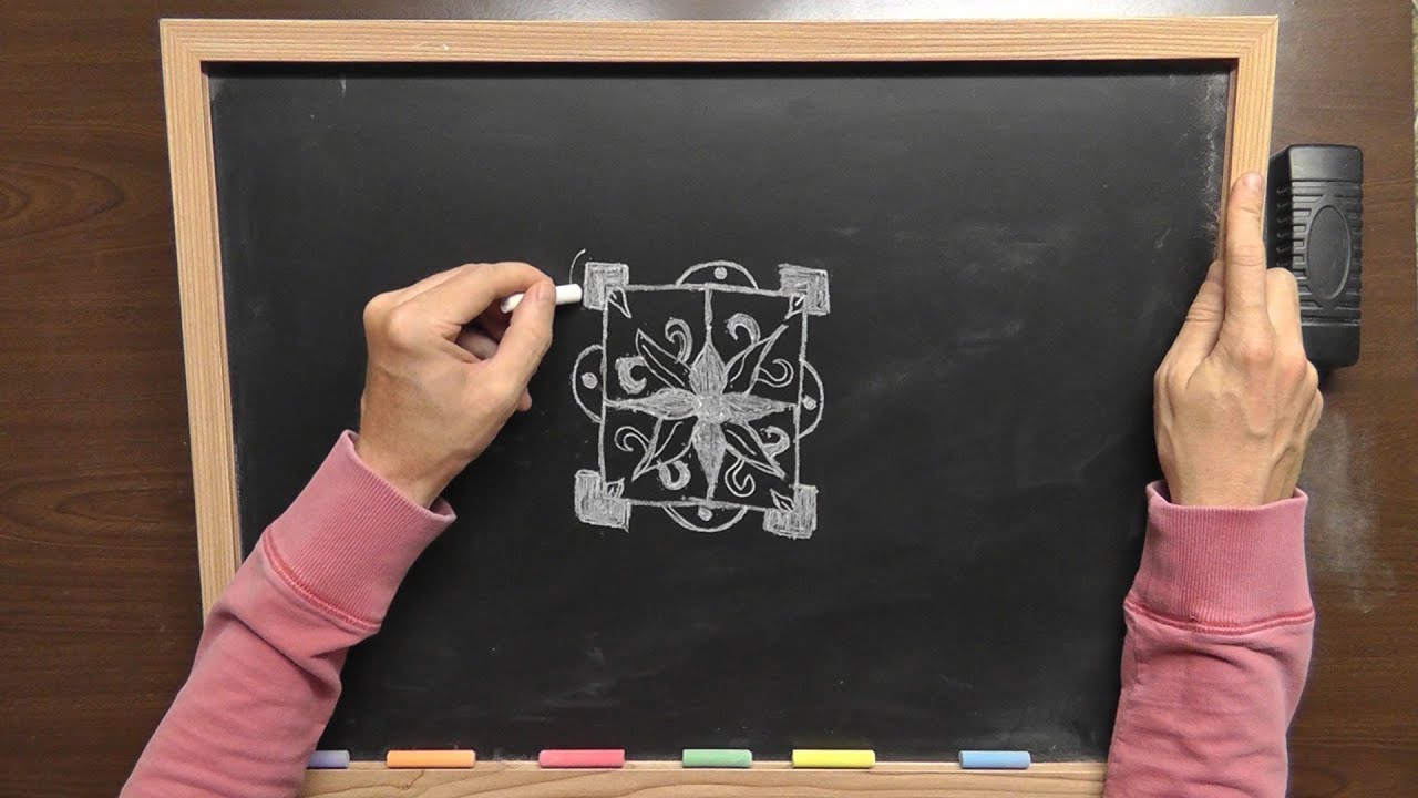 Drawing Mandalas on a Chalkboard for ASMR Relaxation & Sleep