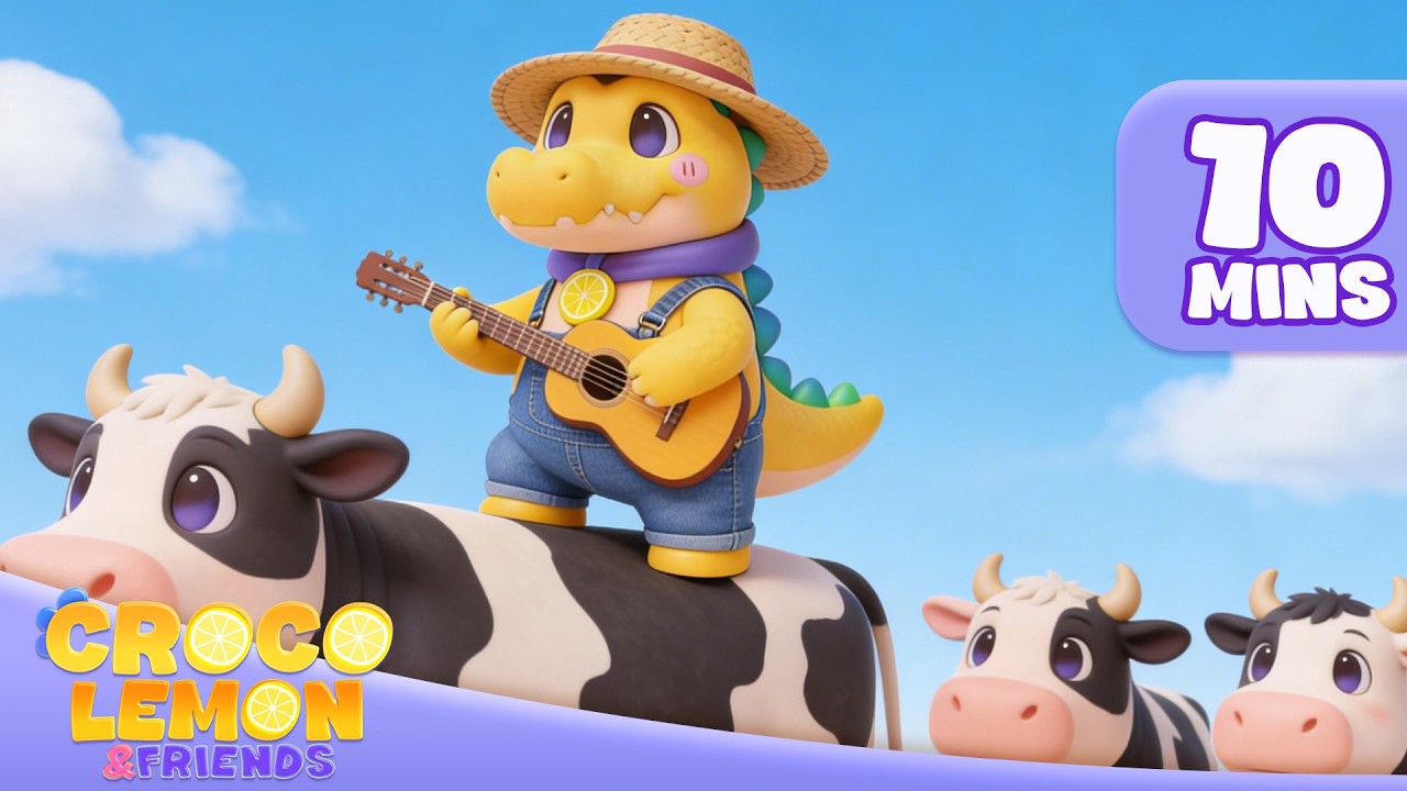 Old MacDonald Had a Farm Loop🐄 | Crocolemon Farm Animals Song | Nursery Rhymes for Kids |