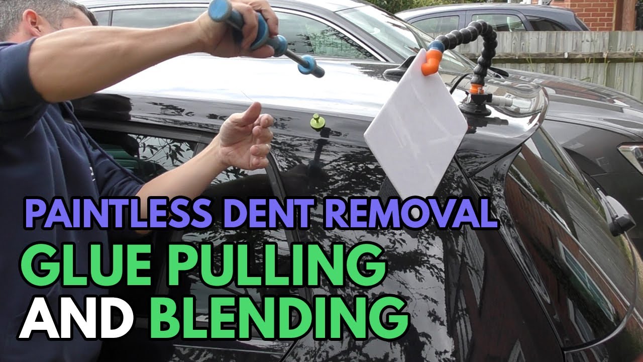 Glue Pulling a roof rail | Paintless Dent Removal Tutorial | Volkswagen Golf