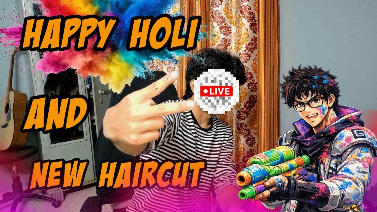 Happy Holi with a new hair cut | 🔴 Valorant Live | #happyholi #valorantlive #facecam