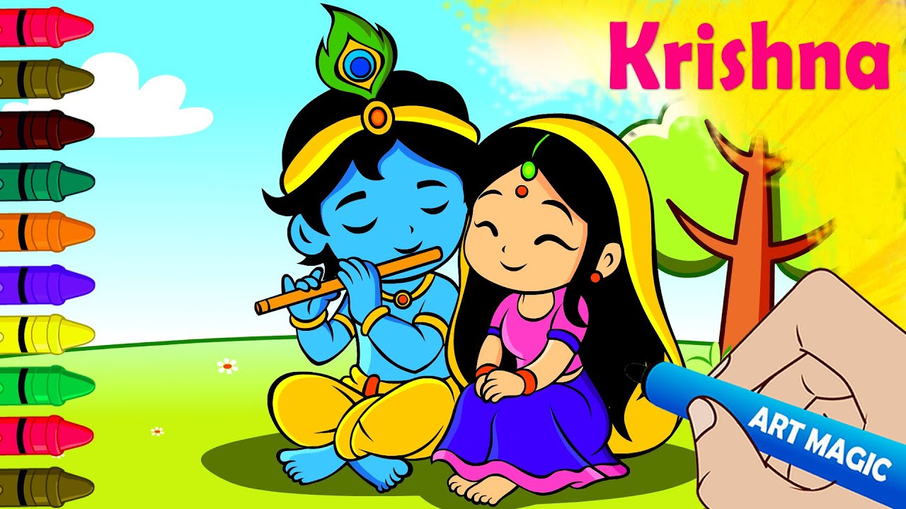 Krishna - Easy Drawing! | Art Magic