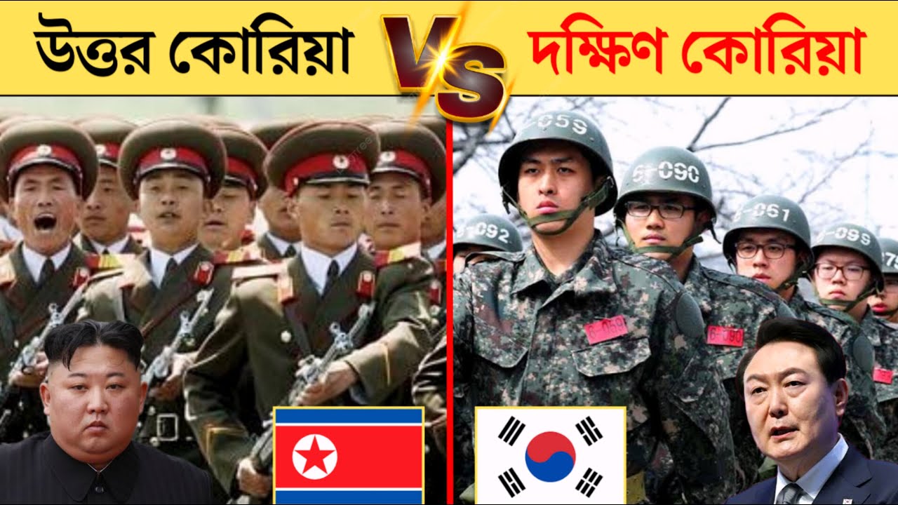 উত্তর কোরিয়া বনাম দক্ষিণ কোরিয়ার সামরিক শক্তি | North Korea vs South Korea