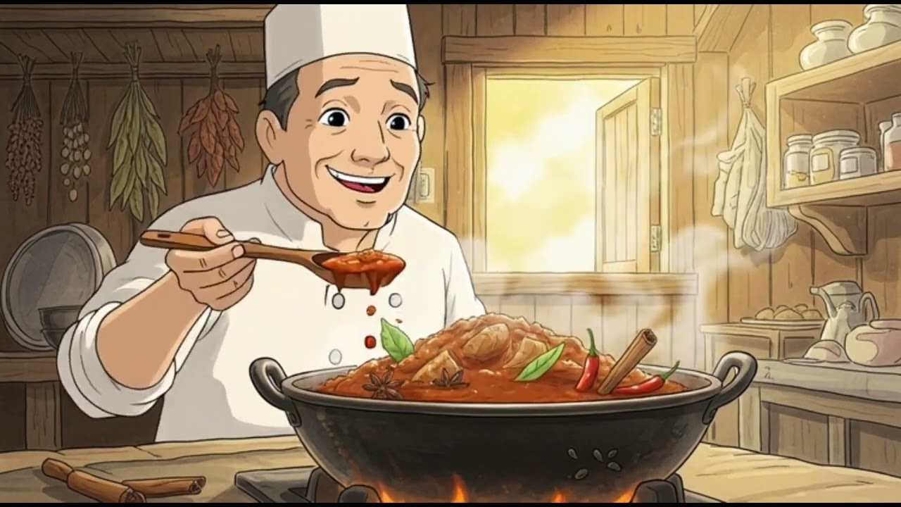 Beef Rendang ASMR  | Ghibli Style Indonesian Slow, Beef recipe
