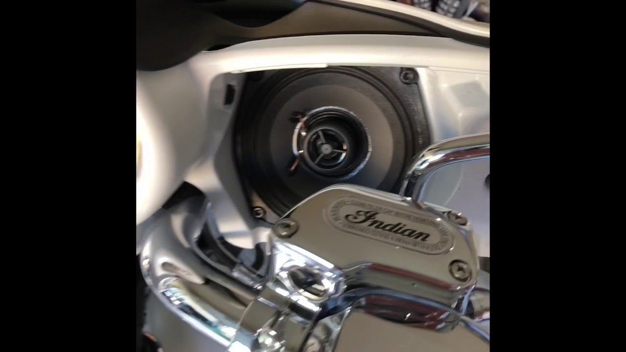 Before & after Polk audio speaker install on 2017 Indian Chieftain Ltd.