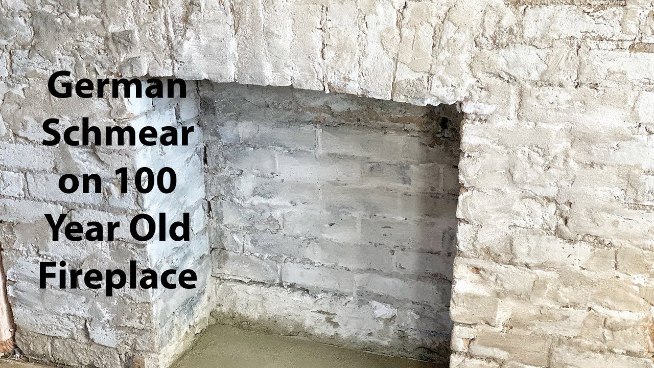 How To Do German Schmear On A Crumbling Fireplace | 100 Year Old Farmhouse Renovation
