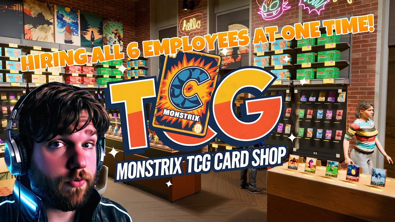 Hiring All 6 Employees In Monstrix TCG Card Shop | THE NEW BEST TCG SHOP SIMULATOR ON THE PS5?