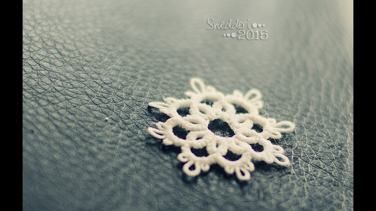 Tatting tutorial #1 - a little snowflake :)