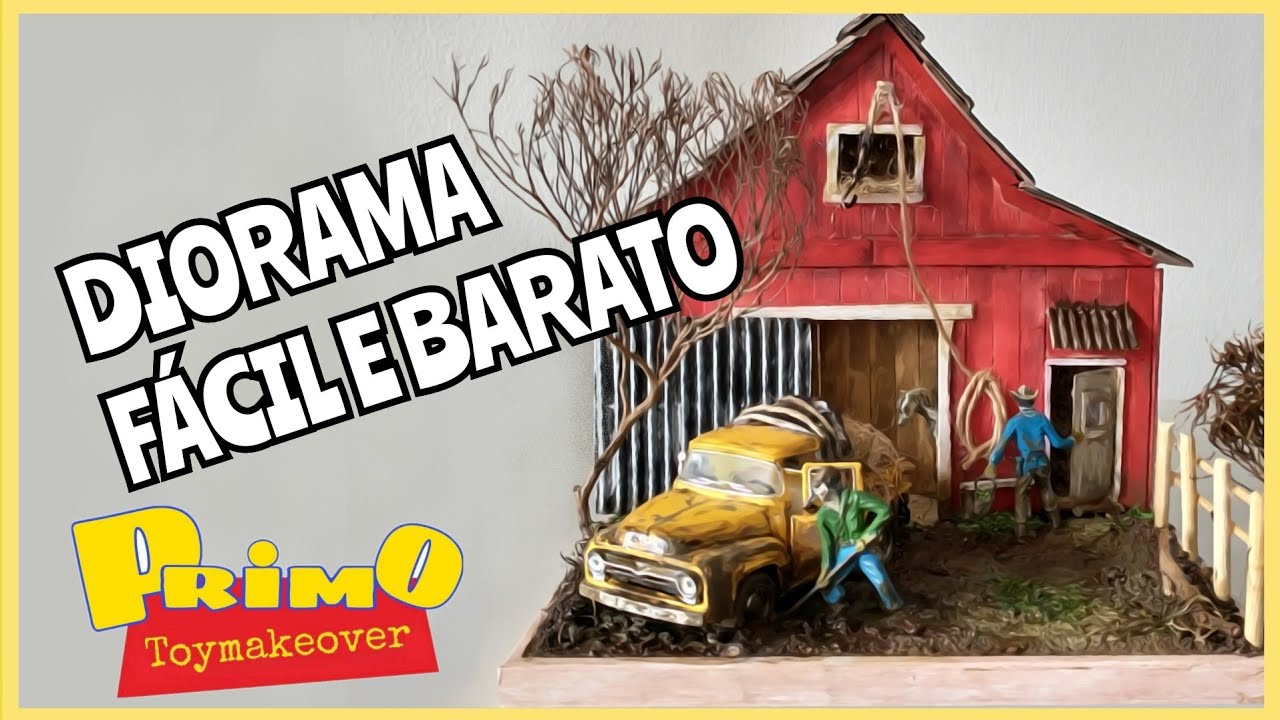 DIORAMA FACIL DE FAZER. #diorama carrinho ford