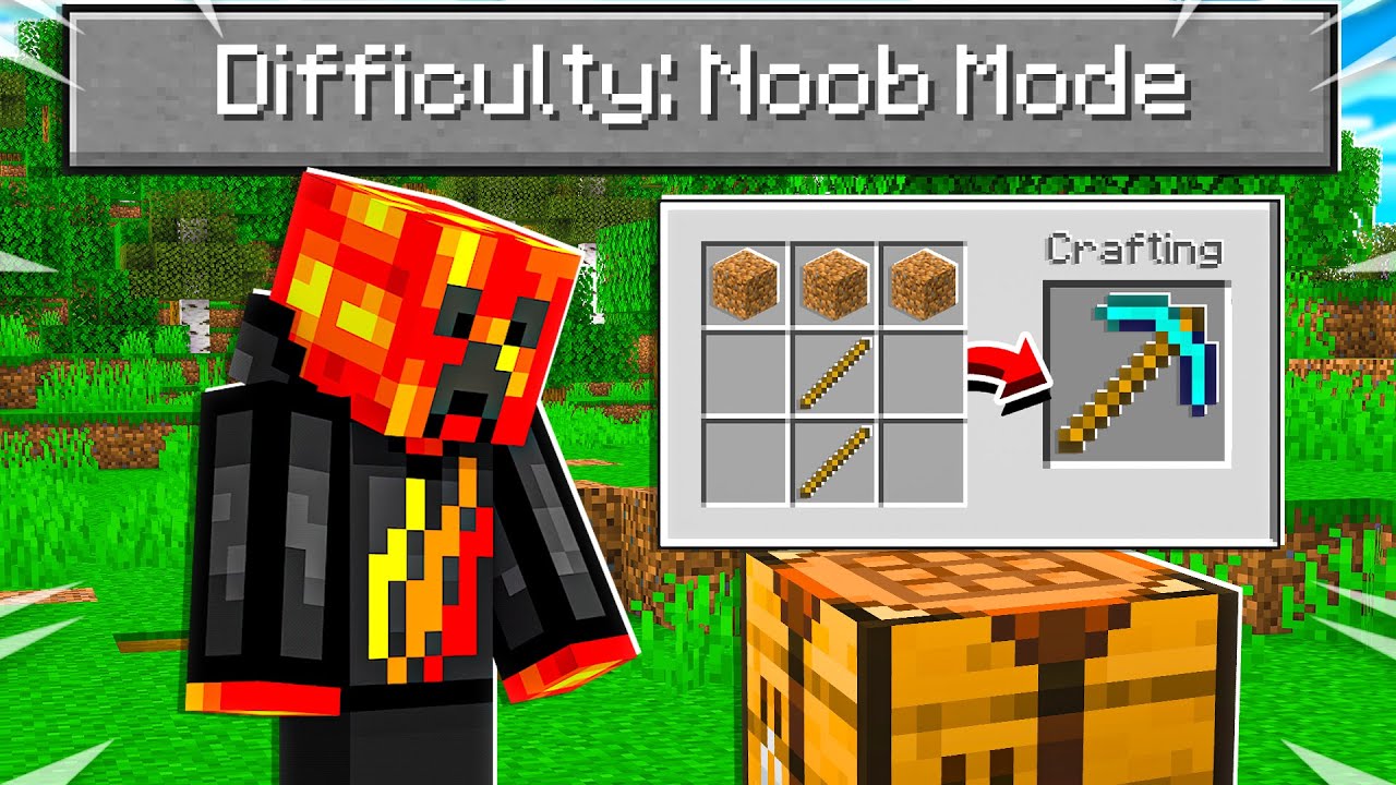 Итак, я добавил в Minecraft уровень сложности «Нуб-режим»...