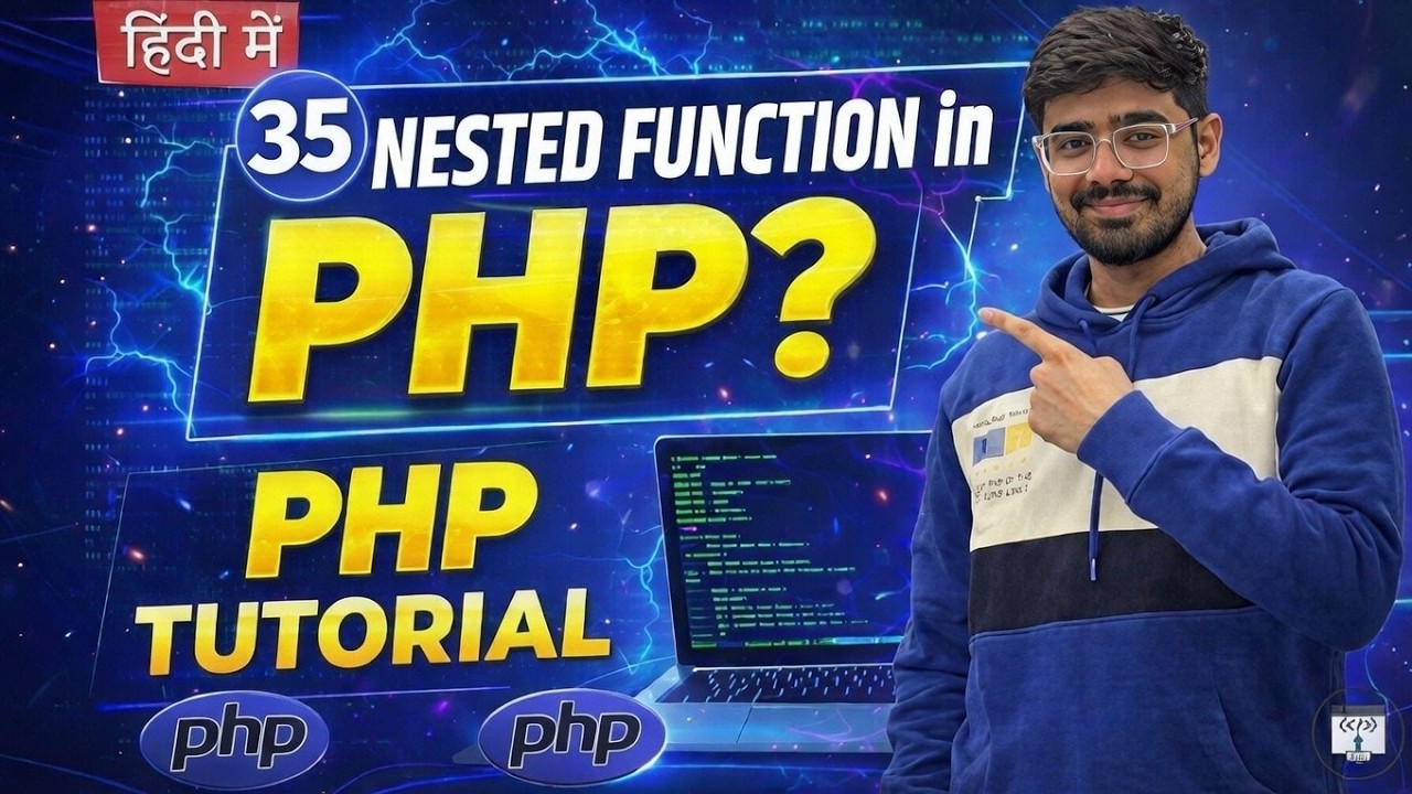 #35 PHP Tutorial in Hindi | Nested Function in PHP