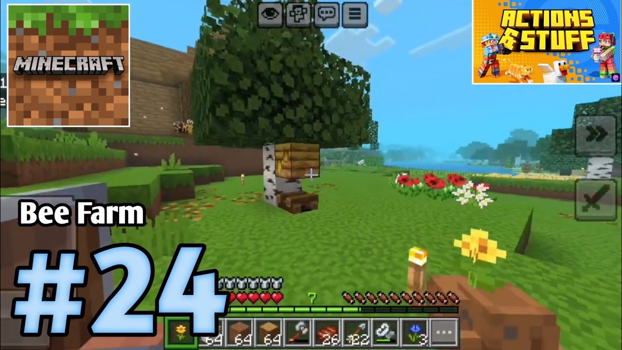 Minecraft Mobile Survival #24 – Bee Farm 🐝🍯