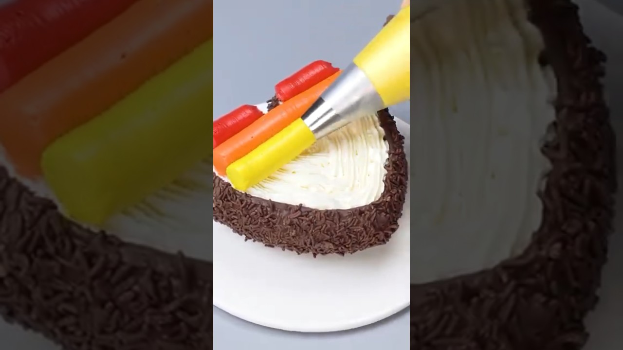 Rainbow Heart Chocolate Recipe #shorts