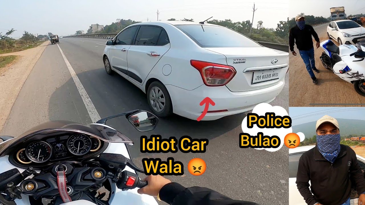 Hayabusa vs Idoit Car Wala 😡 Ladai Ho Gyi Highway pe