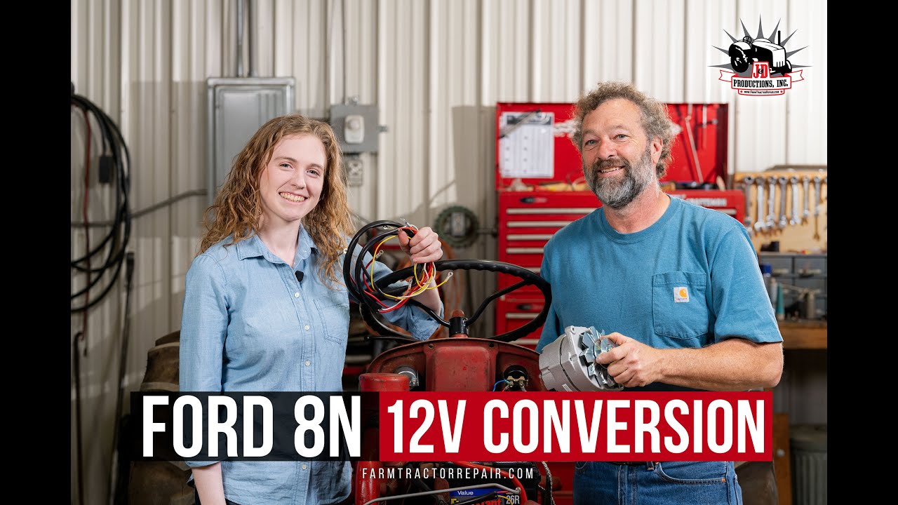 Ford 8N FRONT Distributor Wiring & 12 Volt Conversion, and Starter Button Replacement Tutorial