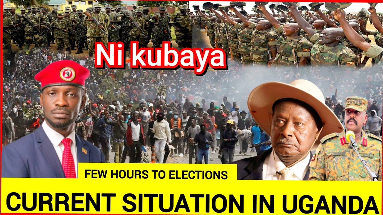 happening now live! Tension high in Uganda! Current situation in Uganda few hours to elections 15Jan