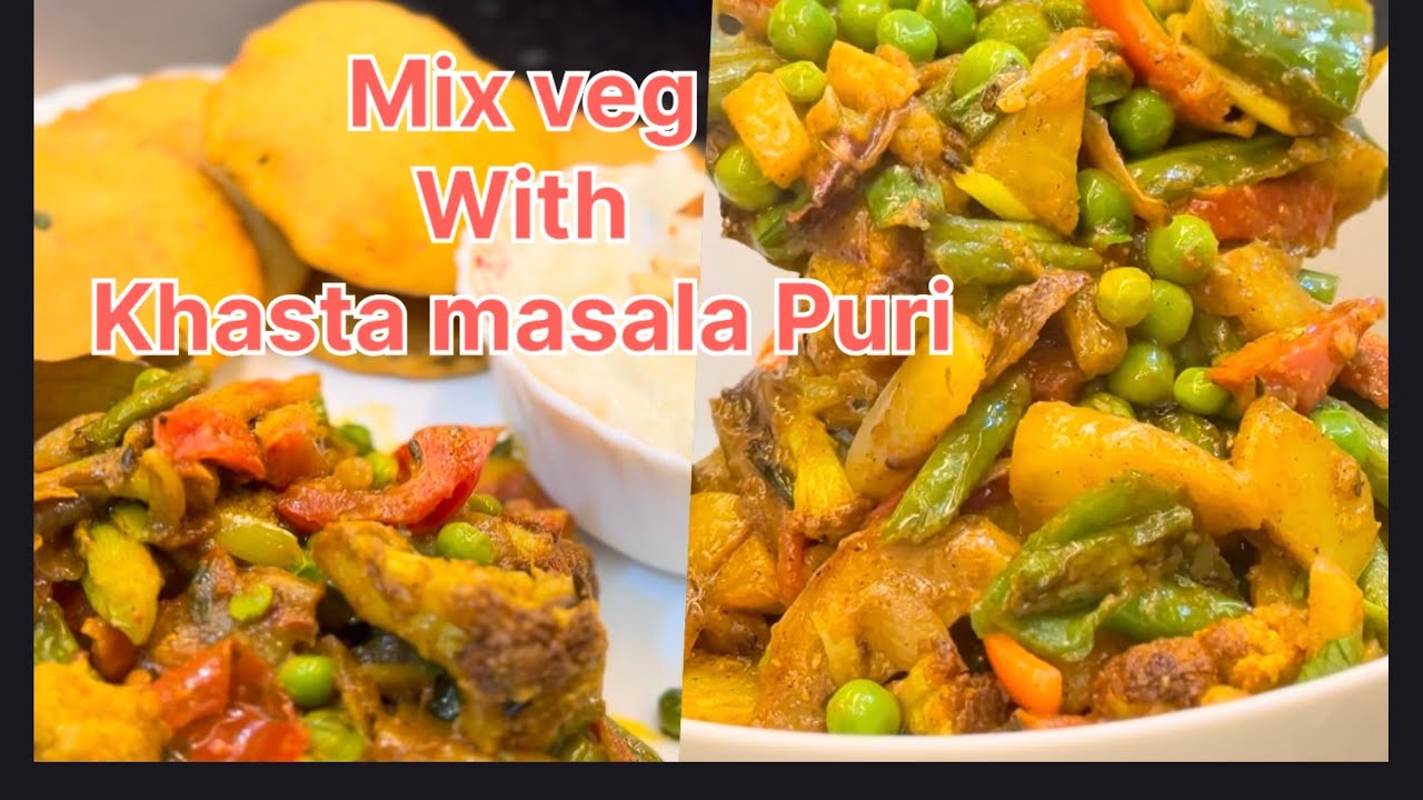 Mix veg with Khasta Masala Kachori recipe | खस्ता मसाला कचौरी के साथ मिक्स वेज बनाने की आसान विधि 