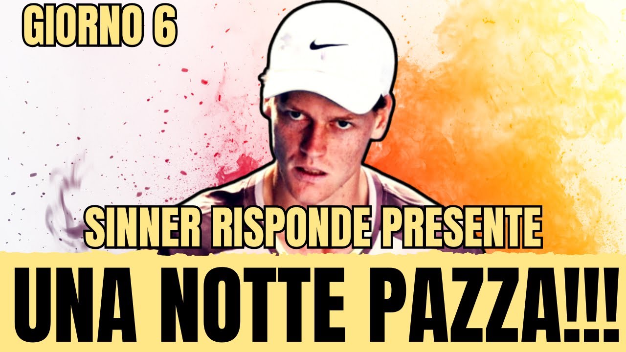 SINNER STRABILIANTE ALL'ESORDIO! MUSETTI SUBITO FUORI, COBOLLI E PAOLINI DI RIMONTA! BERRETTINI OUT