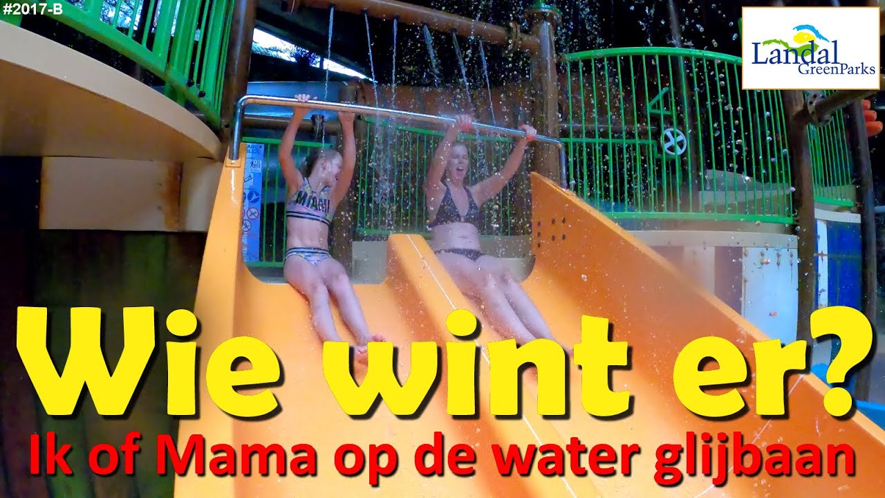 ZWEMBAD pret met mijn 2 Mama's. WIE WINT ER op de WATERGLIJBAAN | Landal GREENPARKS VENNEBOS #2017-B