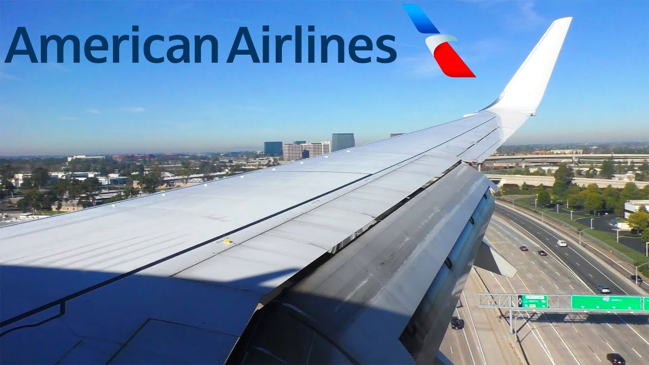 American Airlines Boeing 737-800 Landing in Santa Ana-Orange County John Wayne Airport (SNA)