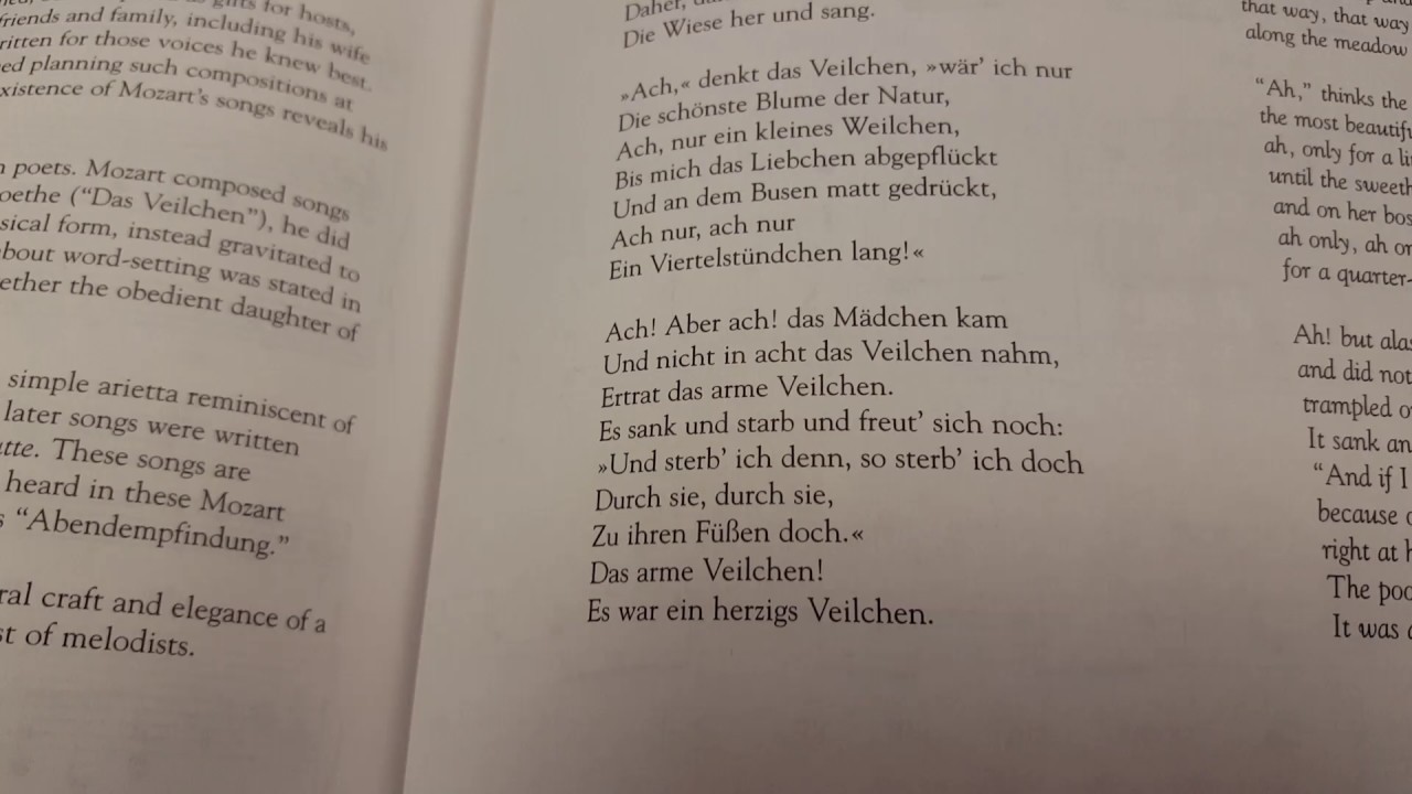 Das Veilchen- Mozart pronunciations