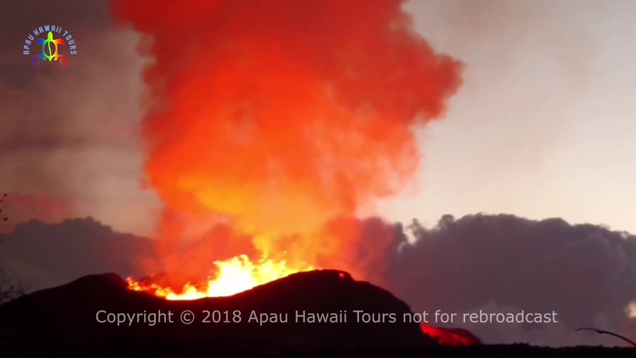 Kilauea eruption in Leilani Estates Amazing Evening Starting at 6 PM June 11, 2018
