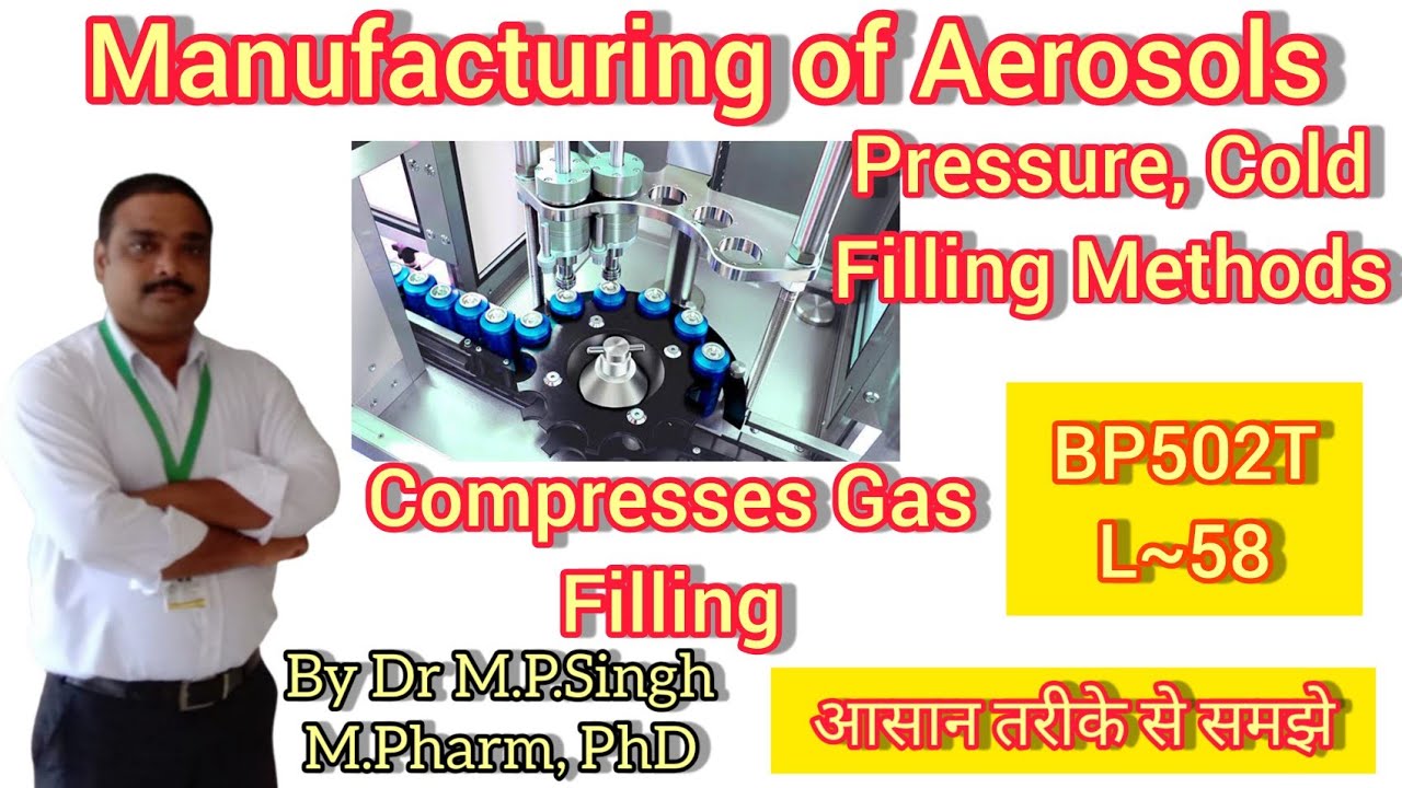Manufacturing of Aerosols | Pharmaceutical Aerosols | Industrial Pharmacy-I | BP502T | L~58