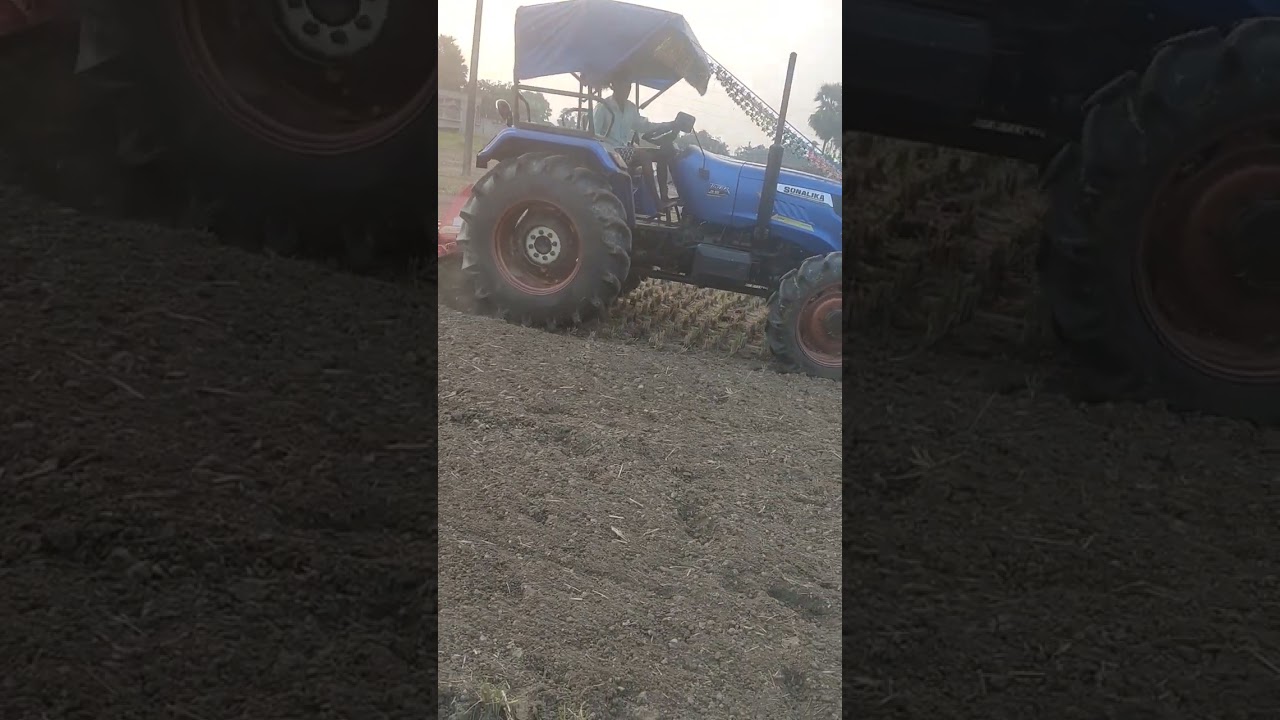 sonalika tiger 55 4x4 rotavator performance #bestmileagetractor #sonalika #demo