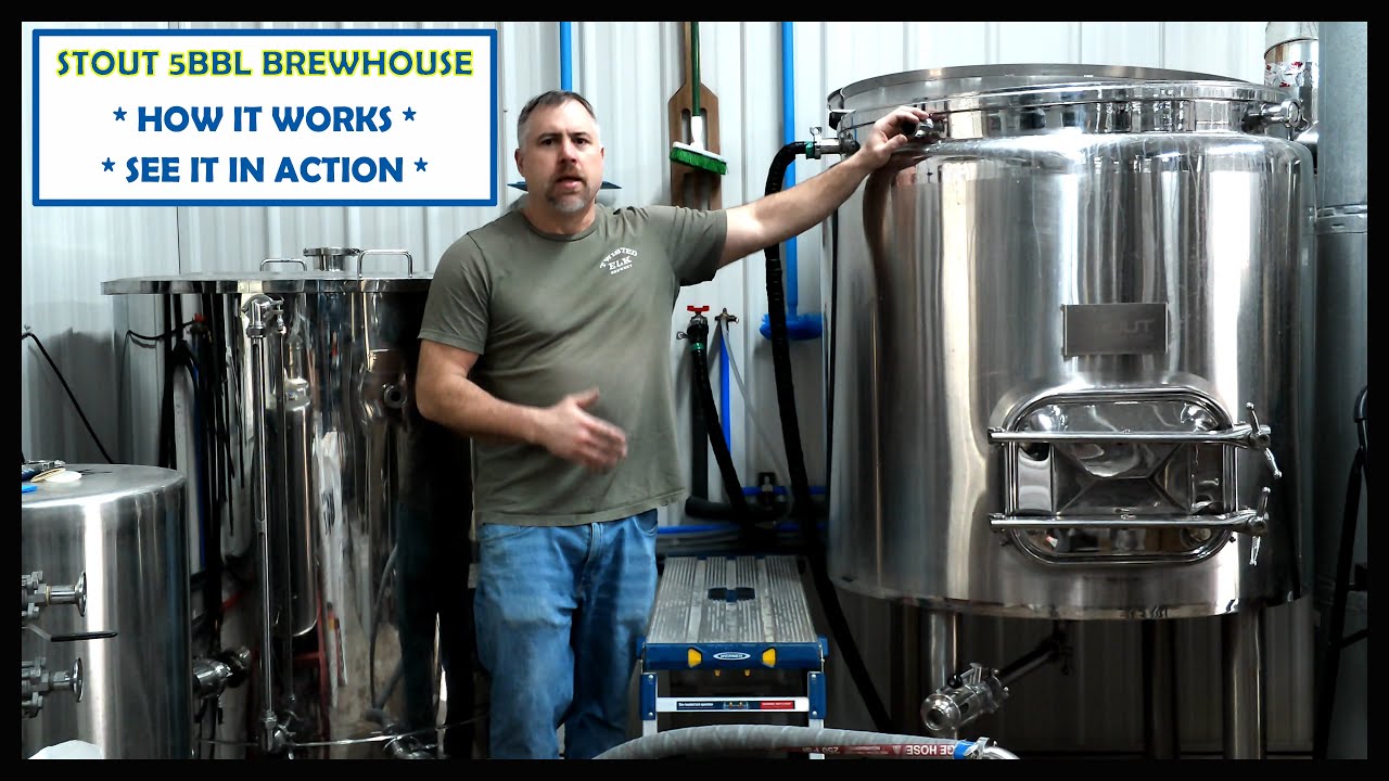 Brewing on our 5bbl STOUT brewhouse, with equipment descriptions