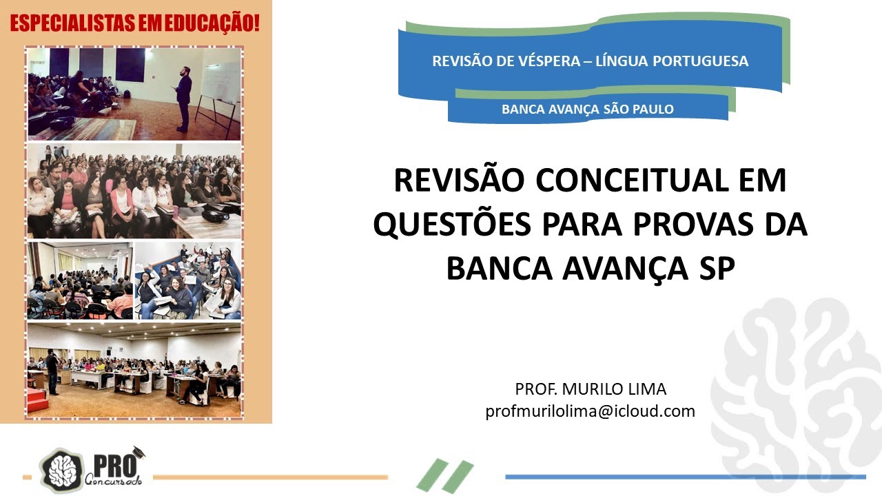 Revisão - Língua Portuguesa - Banca Avança SP e Metrocapital Soluções - Questões Comentadas