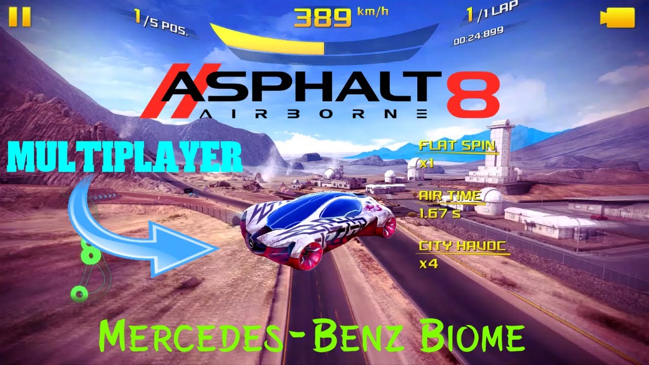 Asphalt 8 NEW ACCELERATOR! Mercedes Benz Biome Multiplayer after update 60