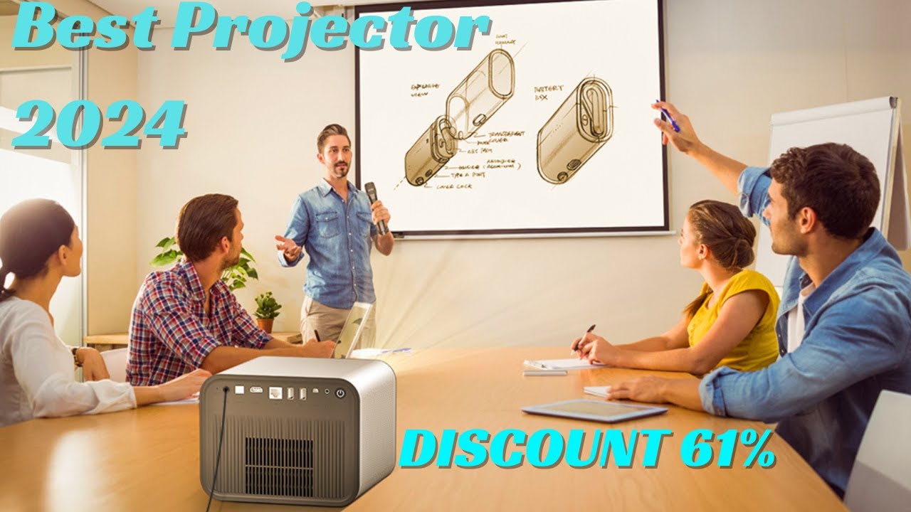 BYINTEK R90 Rock Full HD 1080P DLP Projector 2200 ANSI Lumens Android TV 11.0 3D 4K Supported