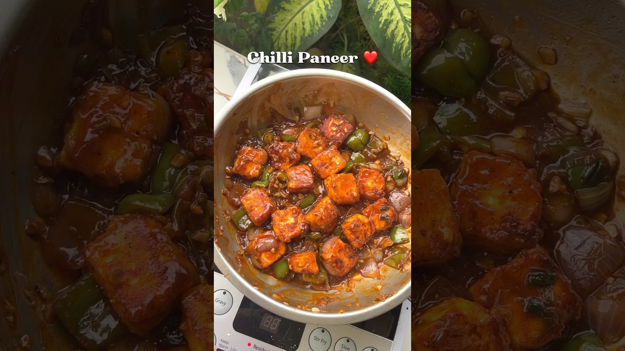 Chilli Paneer 🌶️❤️ Paneer Chilli Recipe #chillipaneer #paneer