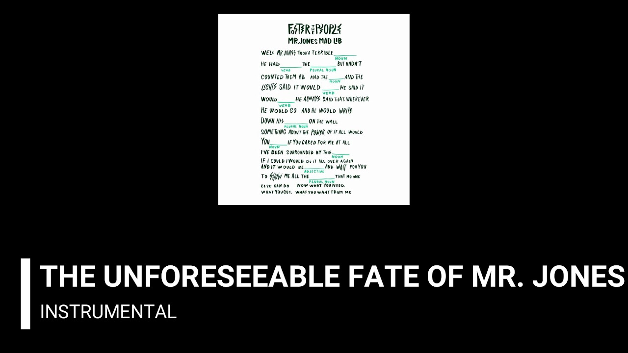 Foster The People - The Unforeseeable Fate Of Mr  Jones (Instrumental)