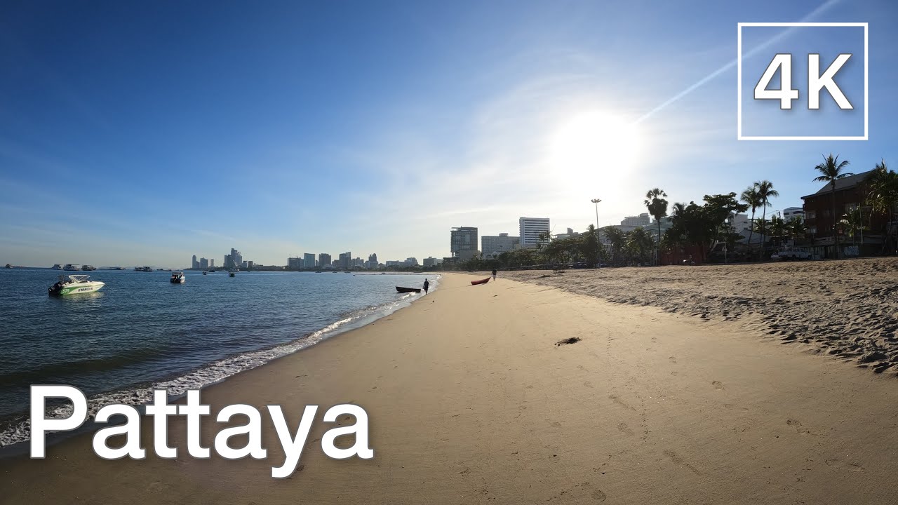 [4K] Pattaya Beach in Thailand 2021 | Pattaya Beach Walking Tour