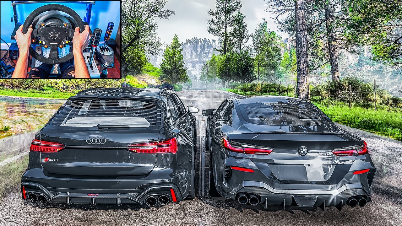 Audi RS6 Avant & BMW M8 Competition - Forza Horizon 5 (Steering Wheel + Shifter) Gameplay