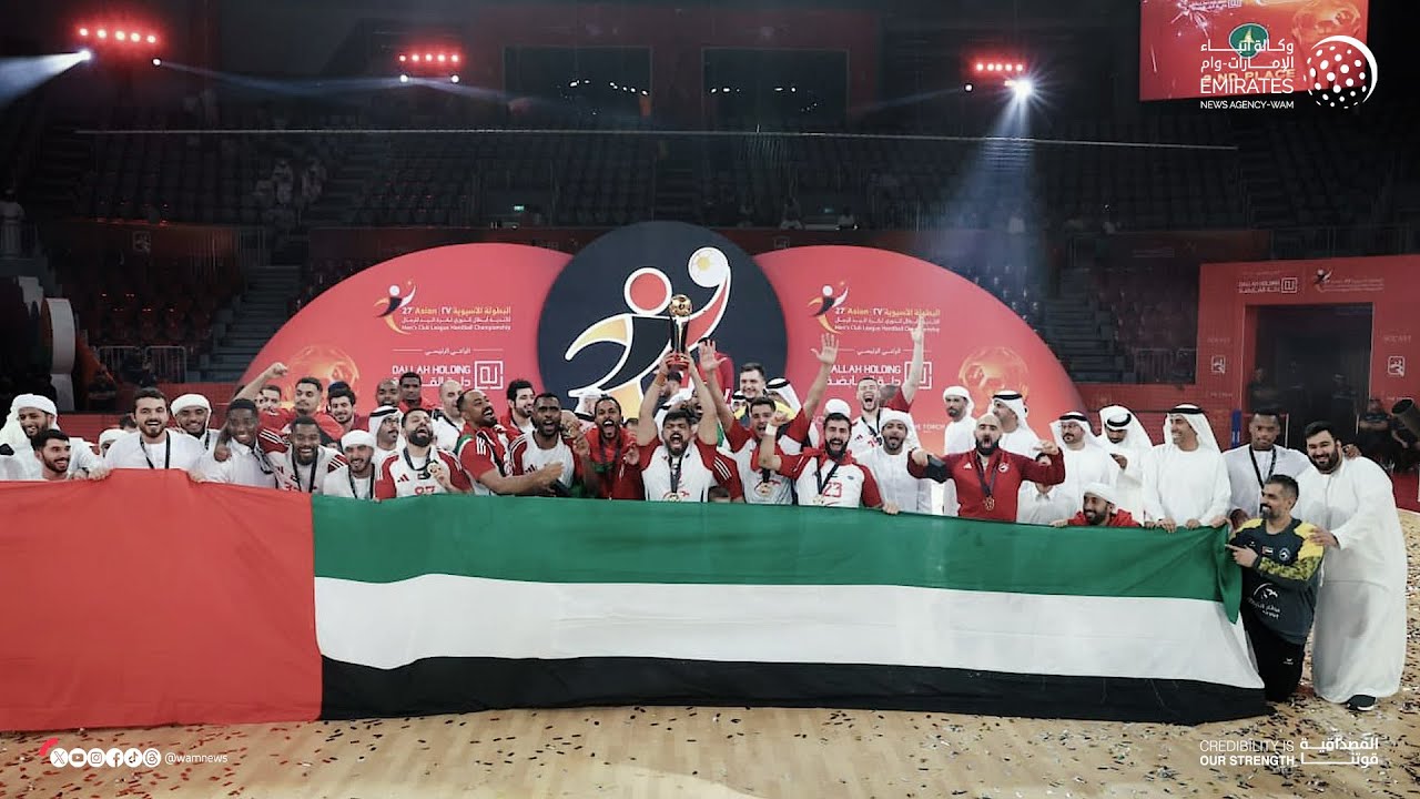 استقبال حافل لفريق الشارقة المتوج بالبطولة الآسيوية لكرة اليد