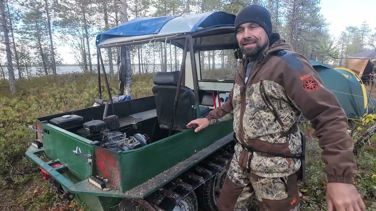 На вездеходах по болотам. Обзор гусеничного вездехода