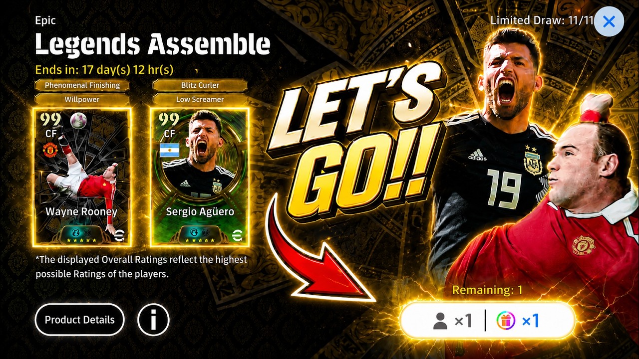 1x Бесплатная попытка!! Открытие эпического набора Legends Assemble🎁 - eFootball 2026