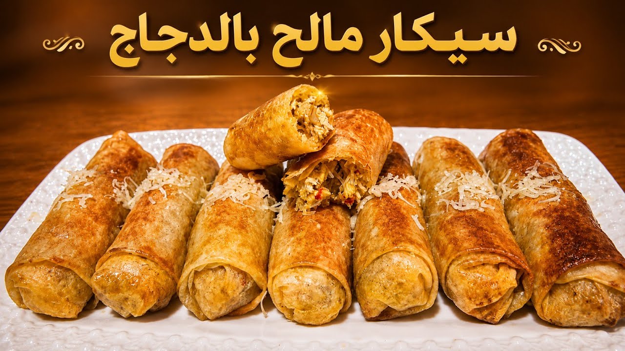 سيكار مالحين بالدجاج بحشوة إقتصادية لذيذة بنتهم خطيرة متشبعوش منهم ساهلين فالتحضير وغير في الفرن