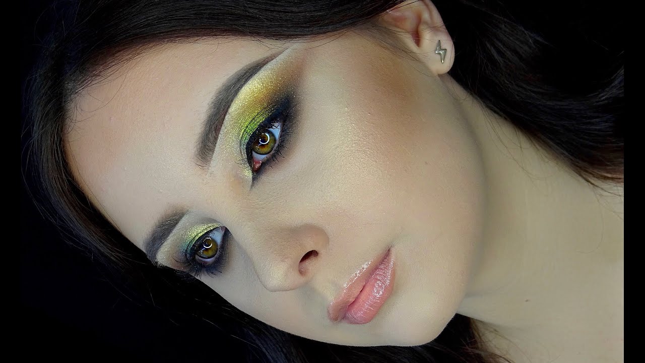 Brown & Green Eye Makeup Look