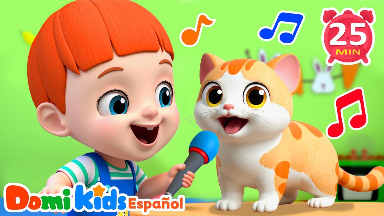 Canción del Gatito 🐱 ¡Miau Miau, Vamos a Cantar! | Canciones Infantiles | Domi Kids | LEFUN Kids TV