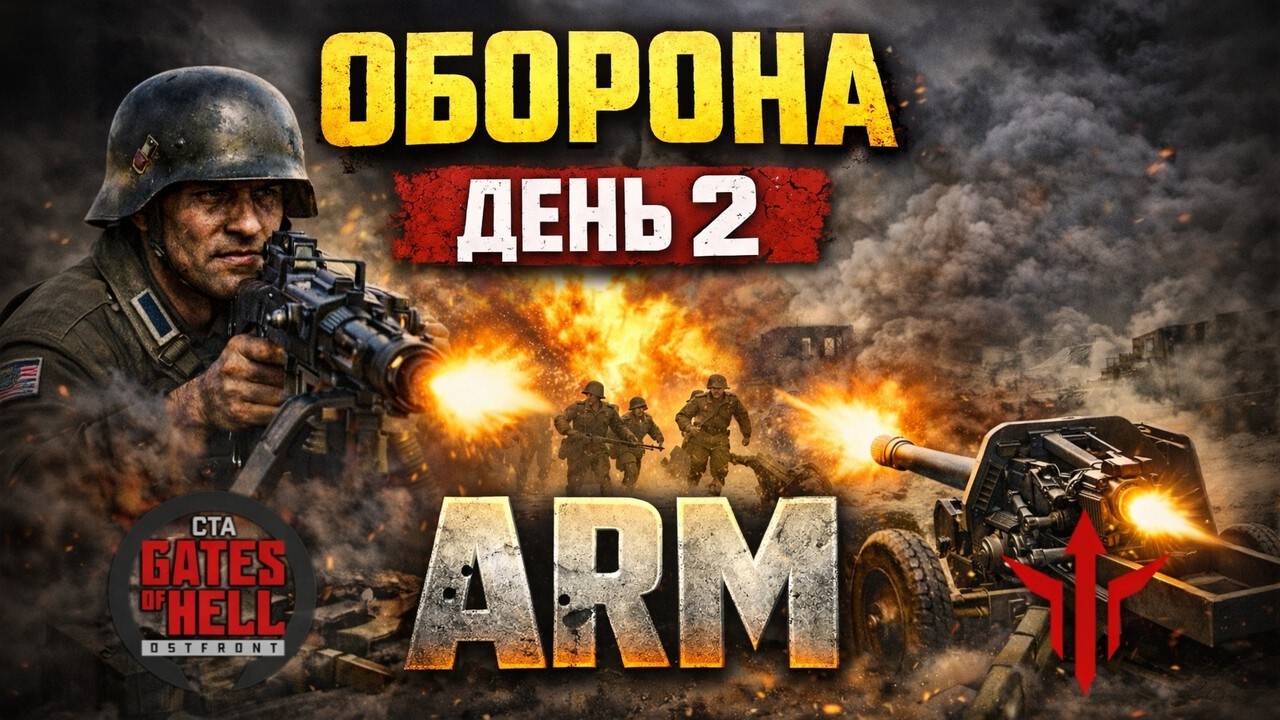 Едва удержали оборону! Массовая атака врага? | ARM Authenticity & Realism Германия День 2