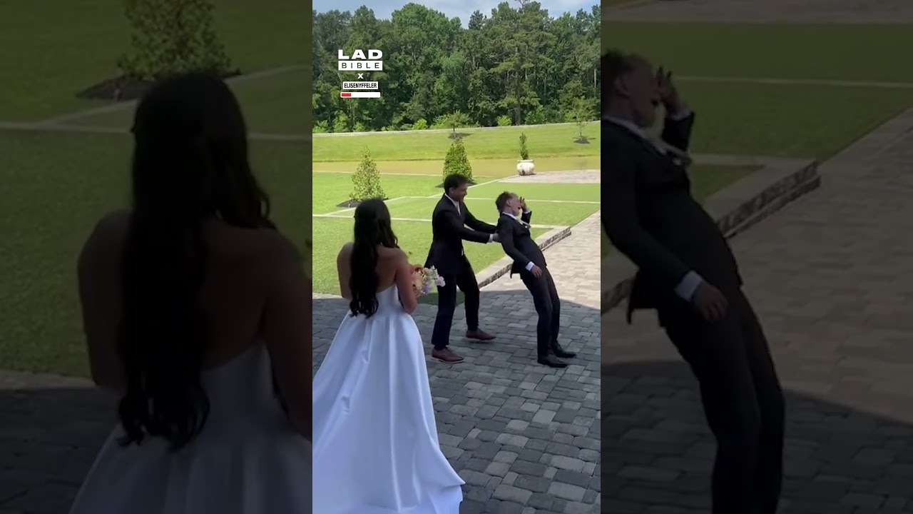 Groom's brothers have the best reaction to the bride's first look 🤣👏 (🎥: TT/ elisenyffeler)