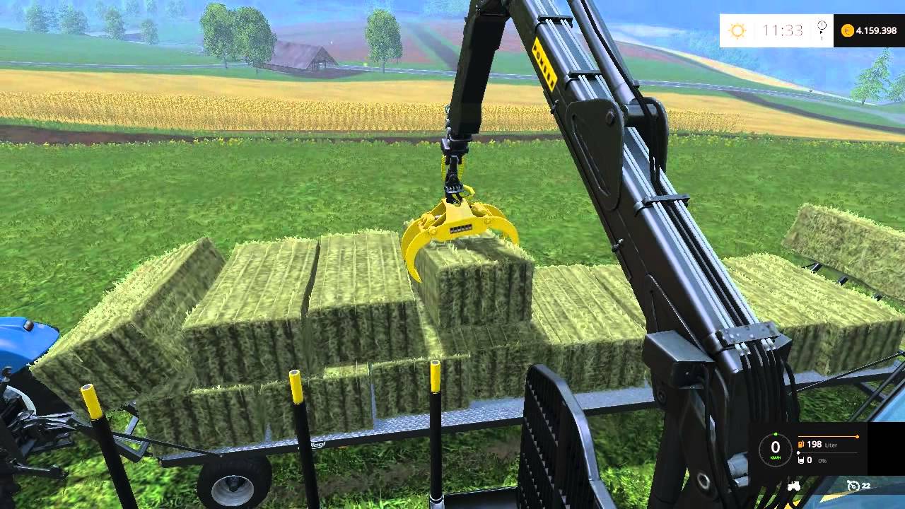 FS 15 Collect and Stack Grass Bales with Ponsse Buffalo