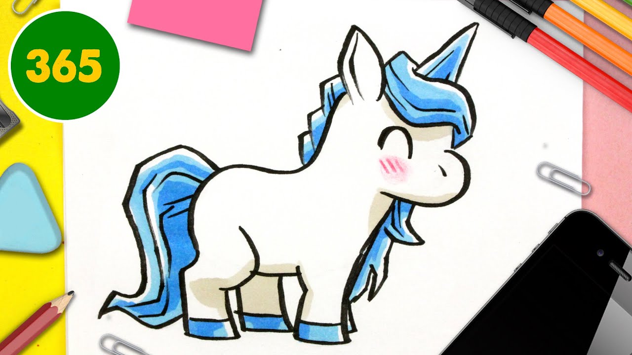 COMMENT DESSINER UNE LICORNE DE GLACE KAWAII FACILE 💖 comment dessiner des animaux kawaii