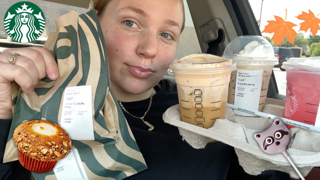 TRYING Starbucks NEW 2024 FALL Drinks and Treats! 🍂☕