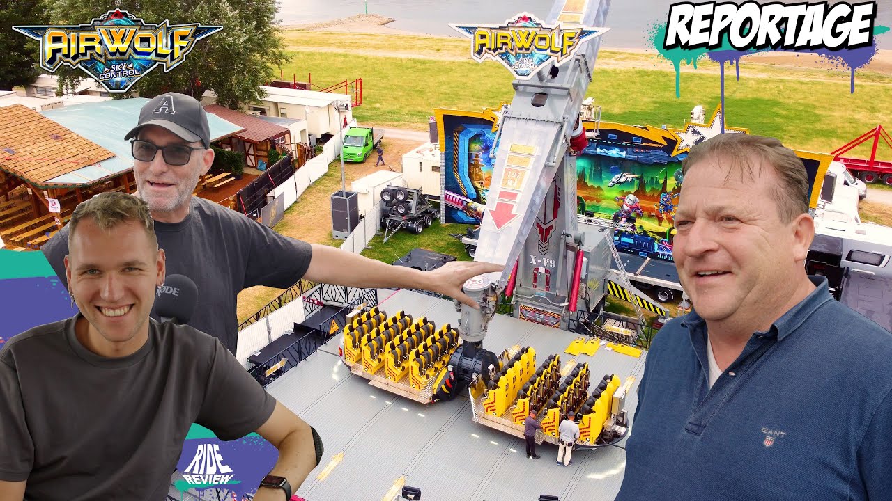 Extrem schweres Karussell zurück auf der Düsseldorfer Rheinkirmes - Air Wolf Backstage Reportage