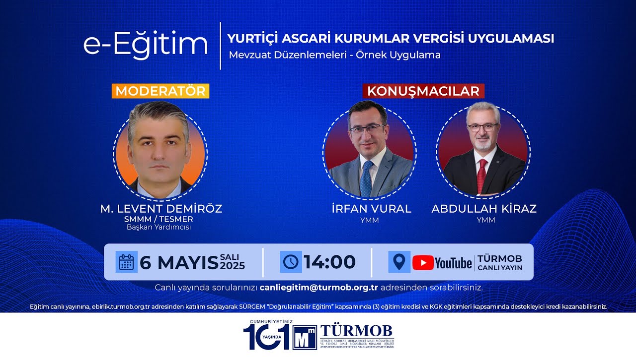 “YURTİÇİ ASGARİ KURUMLAR VERGİSİ UYGULAMASI” e-Eğitim